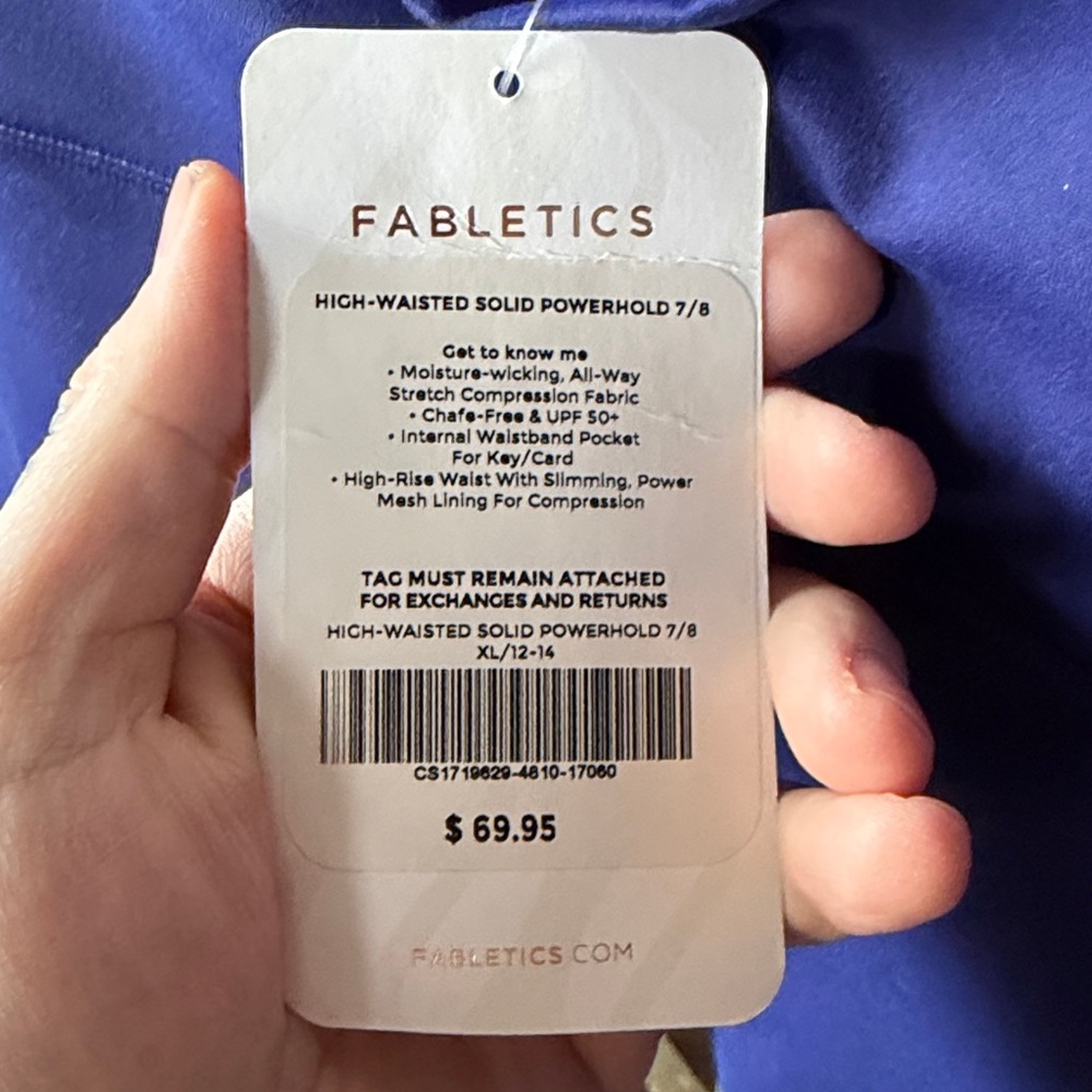 NWT Fabletics High-Waisted Solid Powerhold Leggings XL - Picture 2 of 3